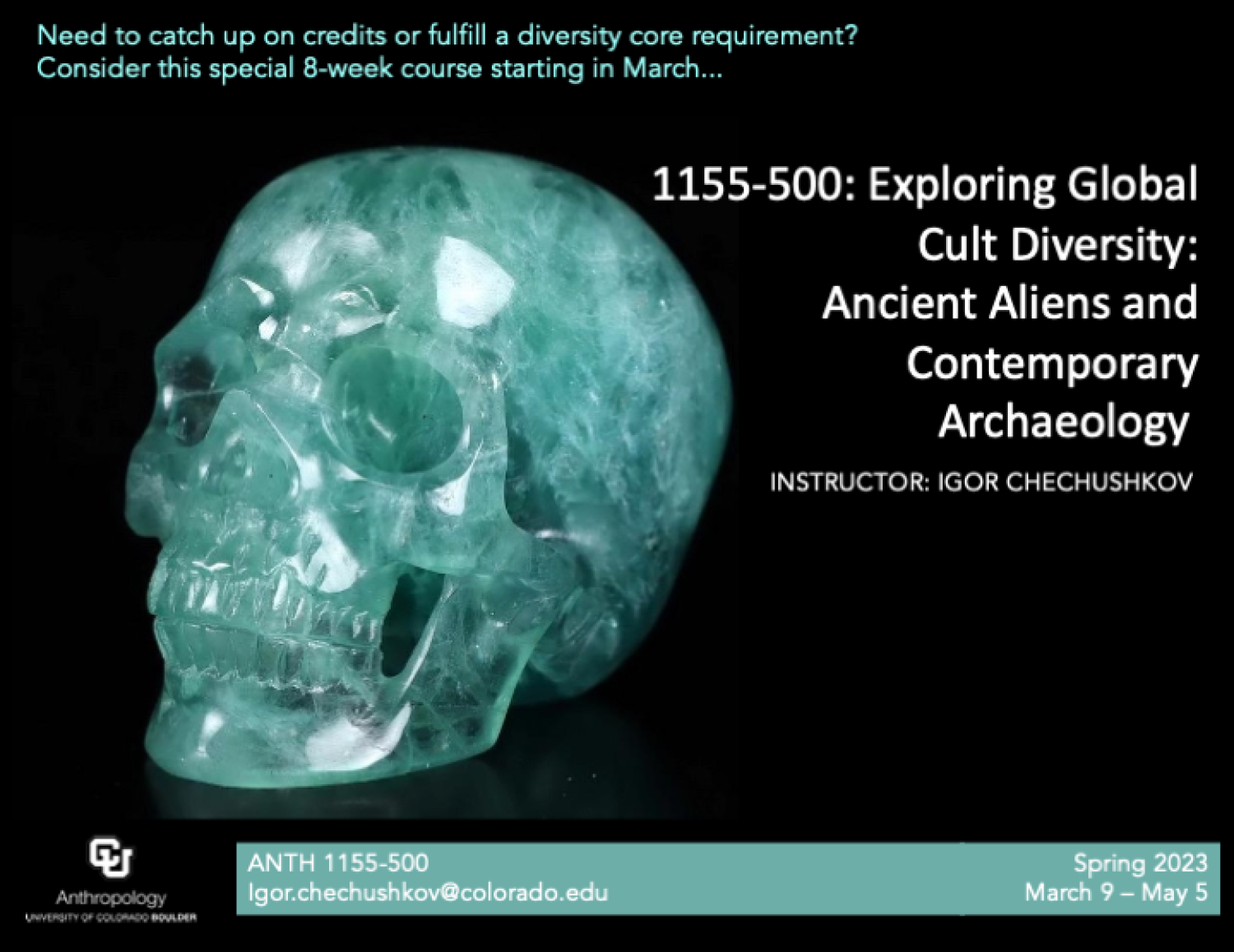 Ancient Aliens Promo Slide Featuring a Skull