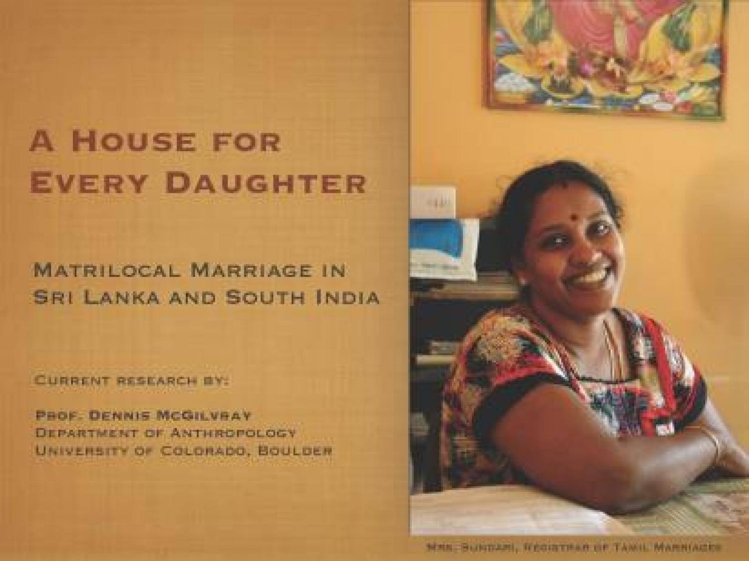 a house for every marriage
