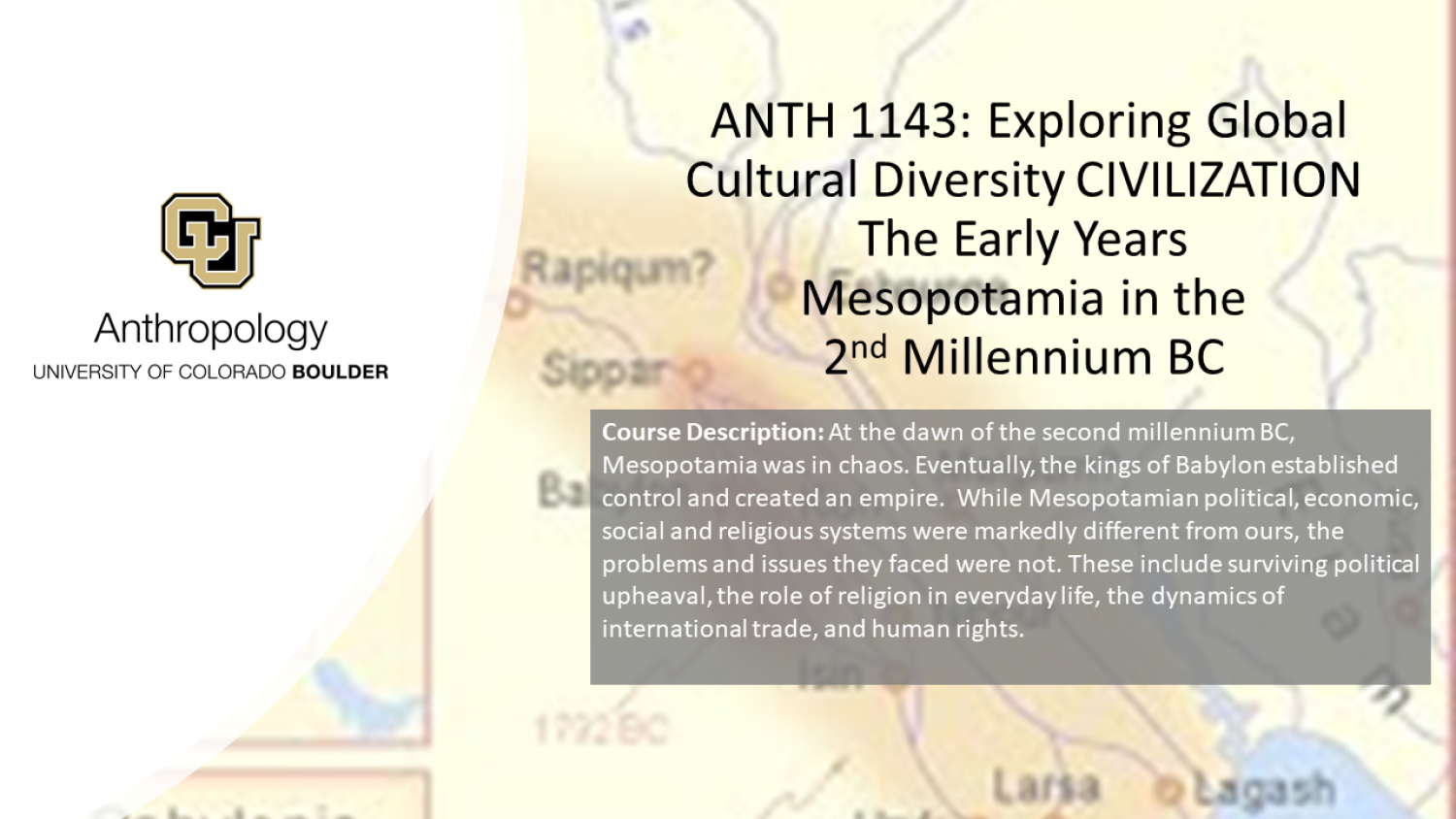 ANTH 1143 Promo Slide