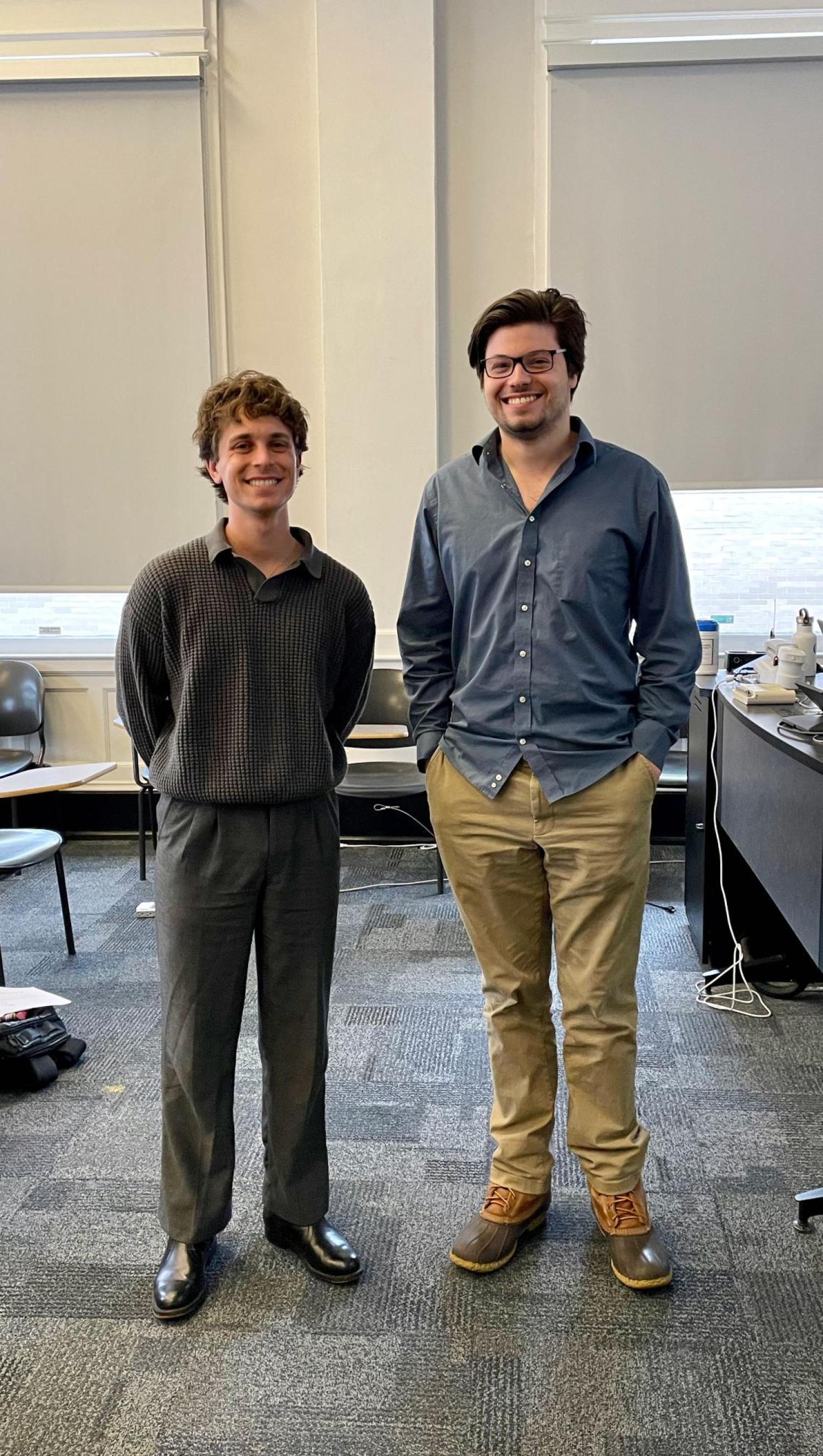 Patrick and Camden at the conference