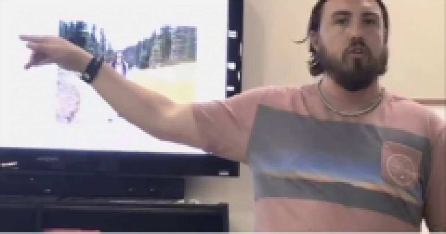 Carlton presenting on the Pawnee Nation