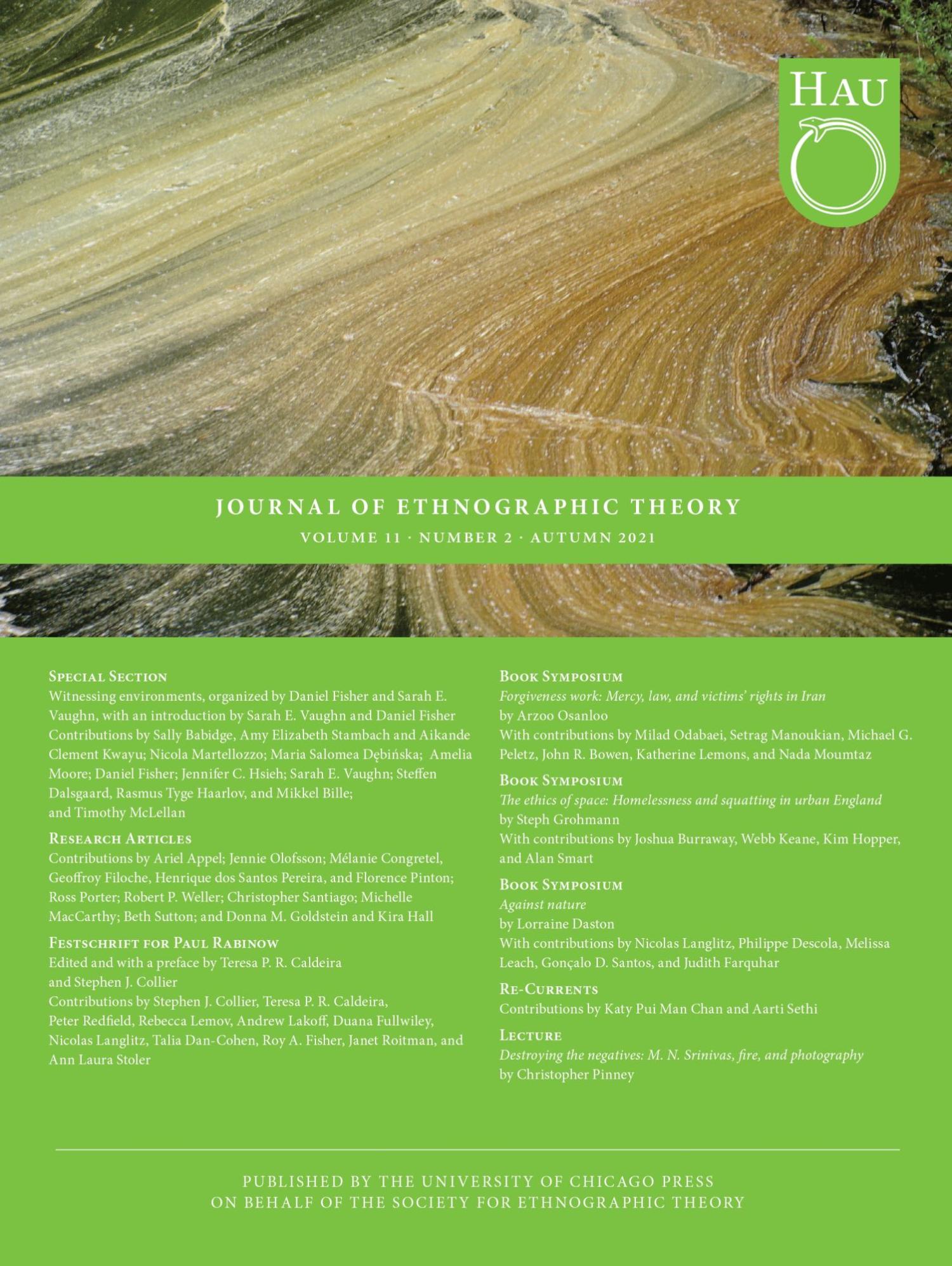 HAU Journal of Ethnographic Theory Cover