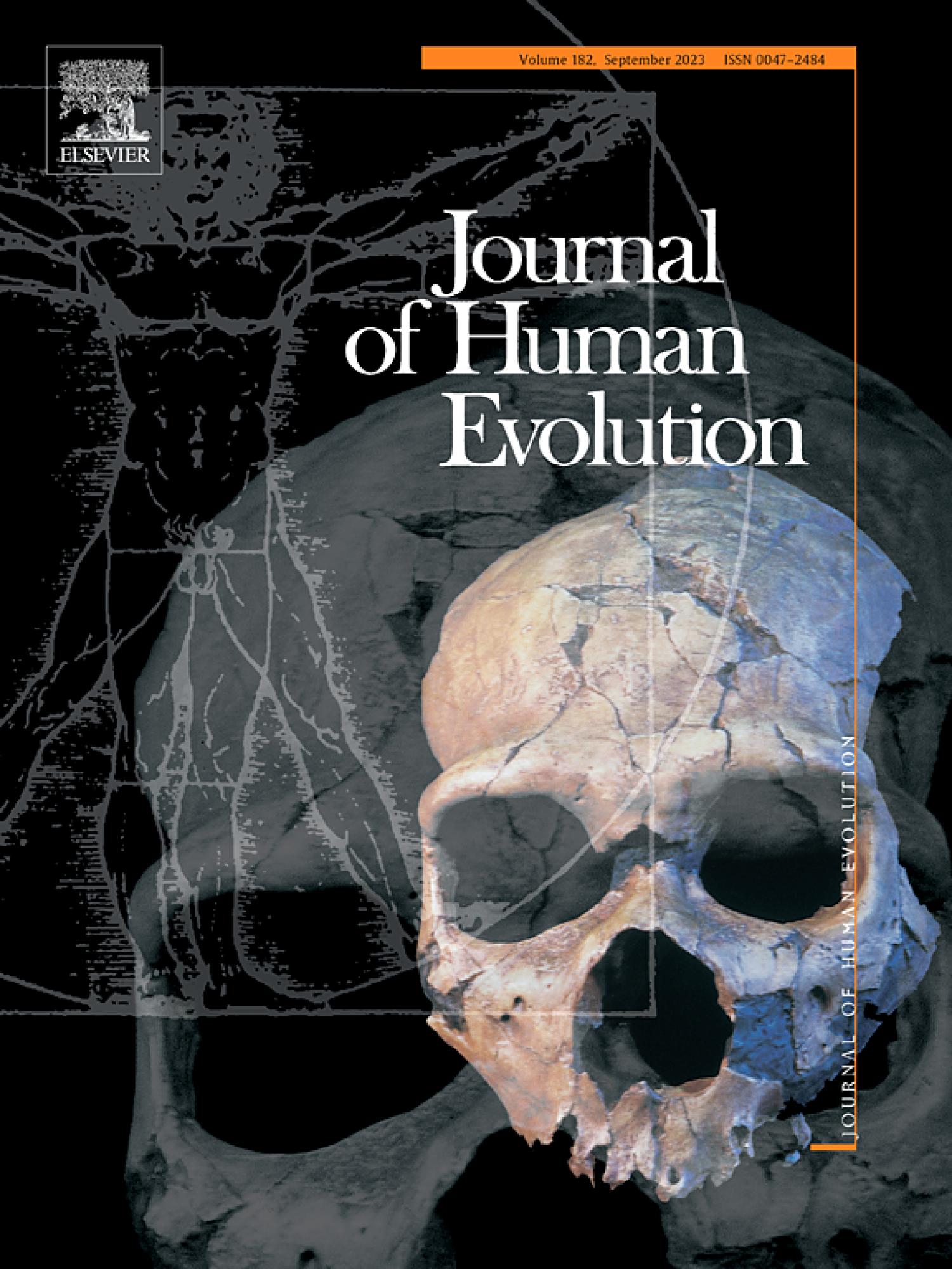 Journal of Human Evolution Journal Cover with skull