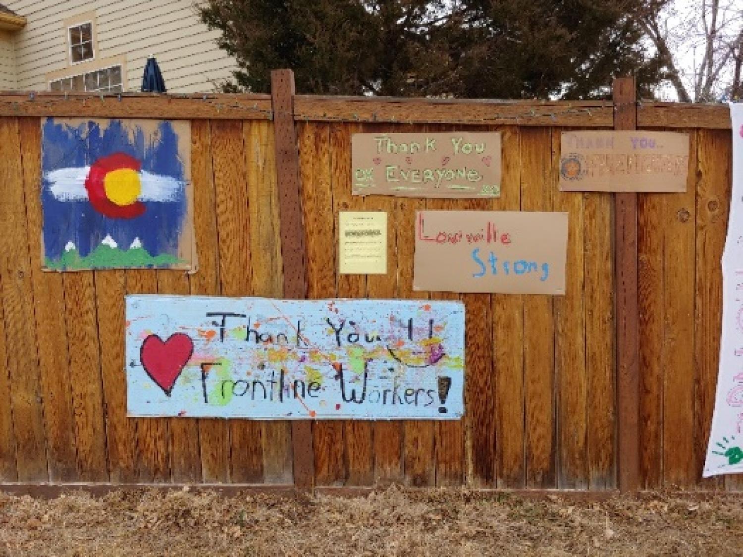 Marshall Fire thank you fence