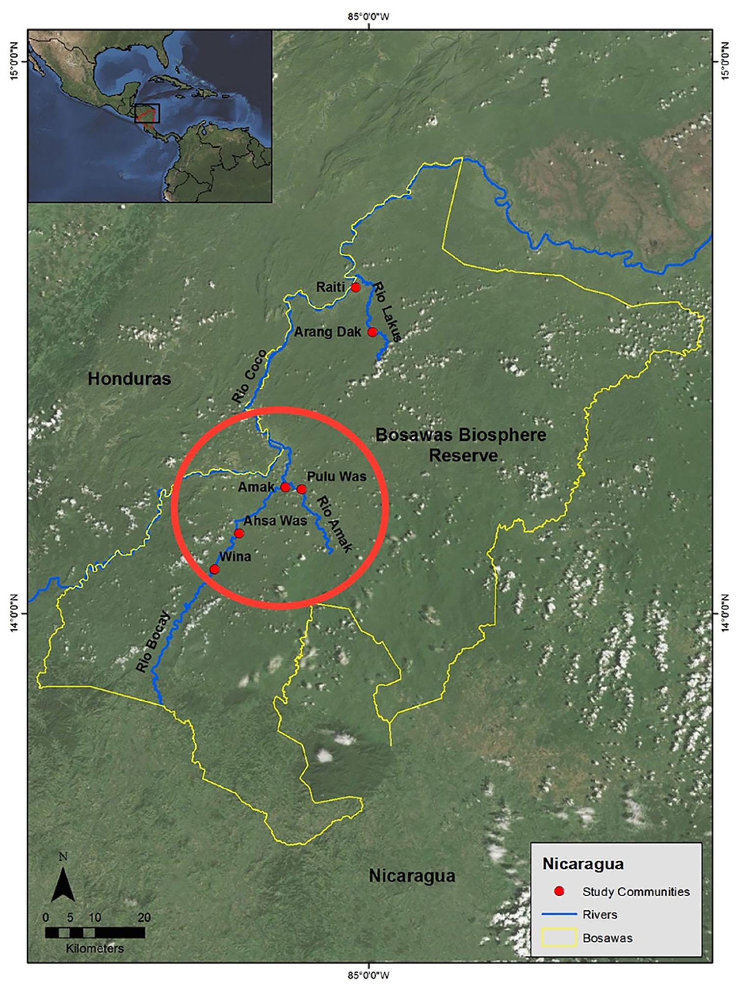 Map of Nicaragua