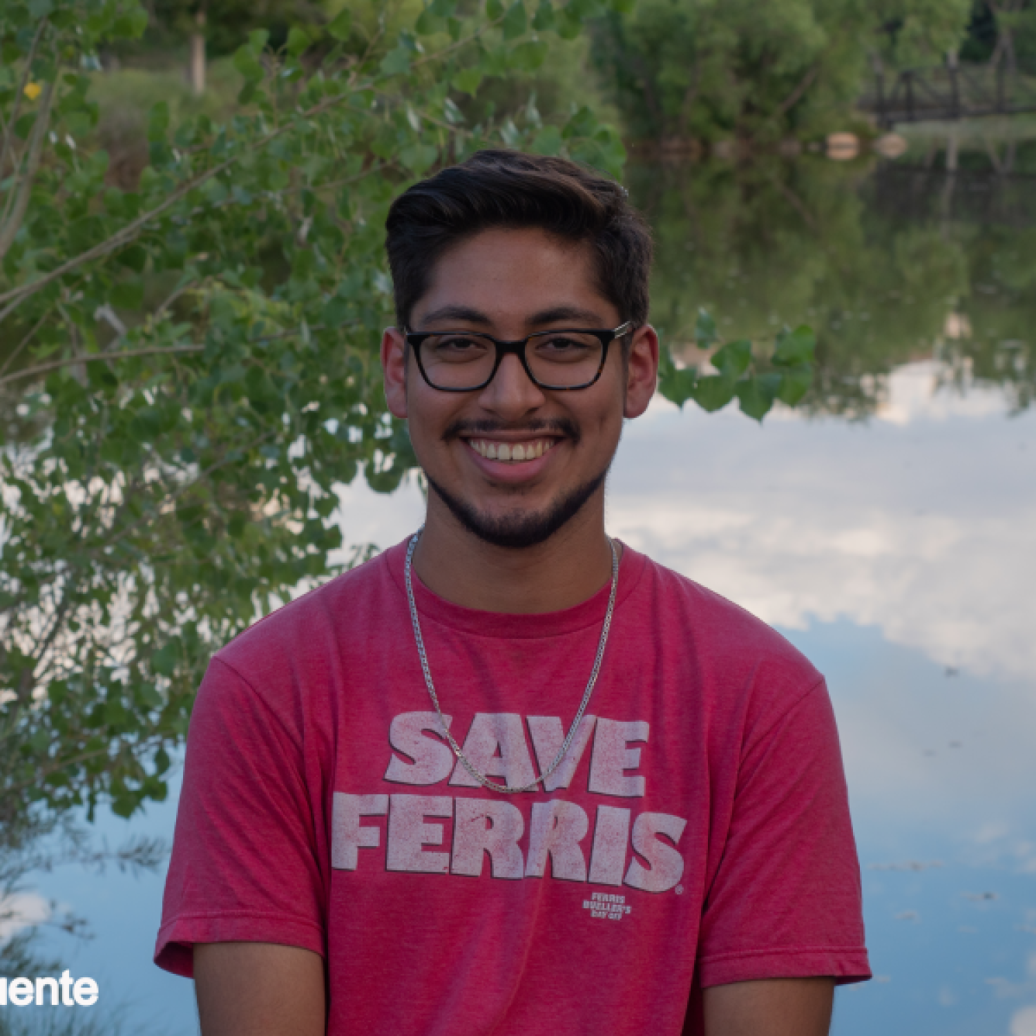 Nicholas In front of a pond