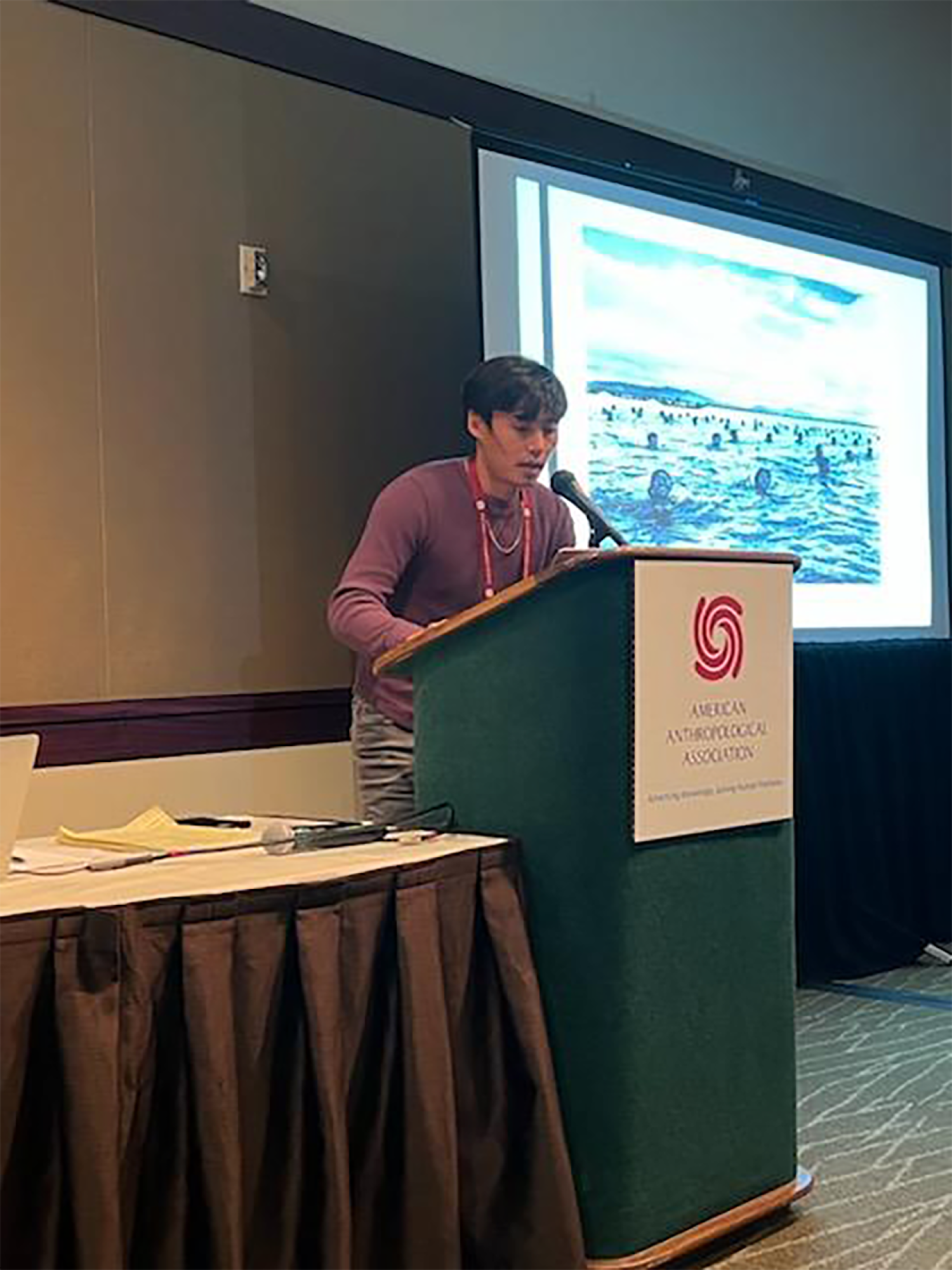 Sangaay Tashi presenting at the AAA Conference