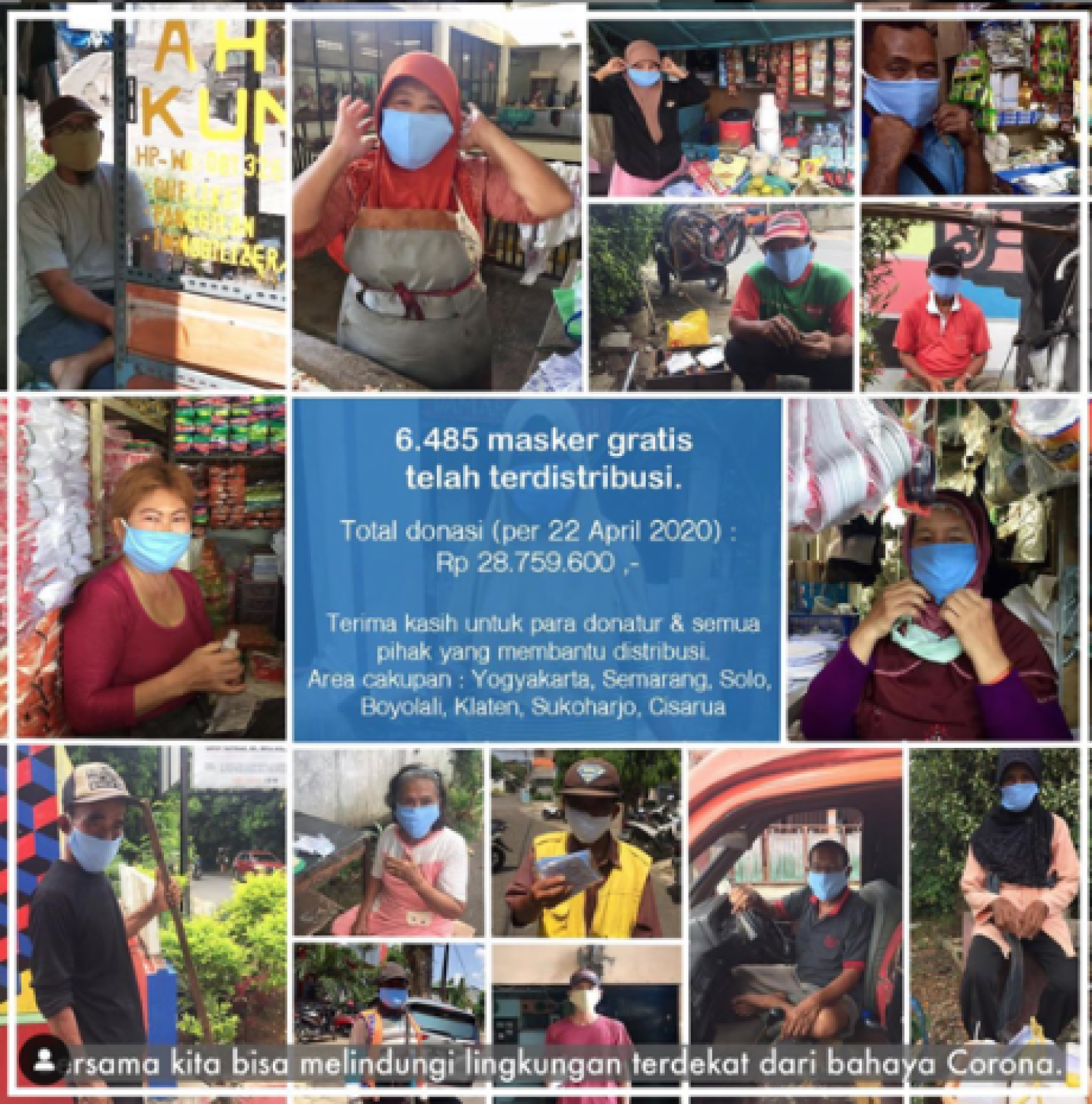 Free cloth face mask movement collage