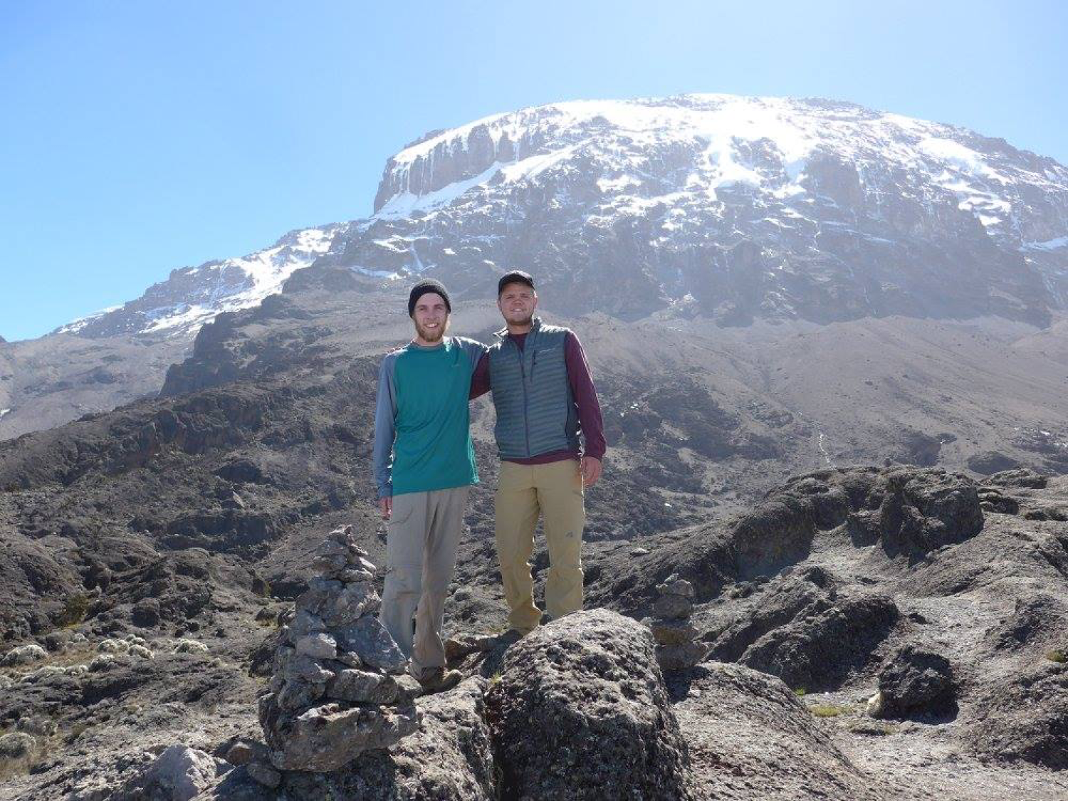 2 Students Near a Mountain in Tanzania 2018