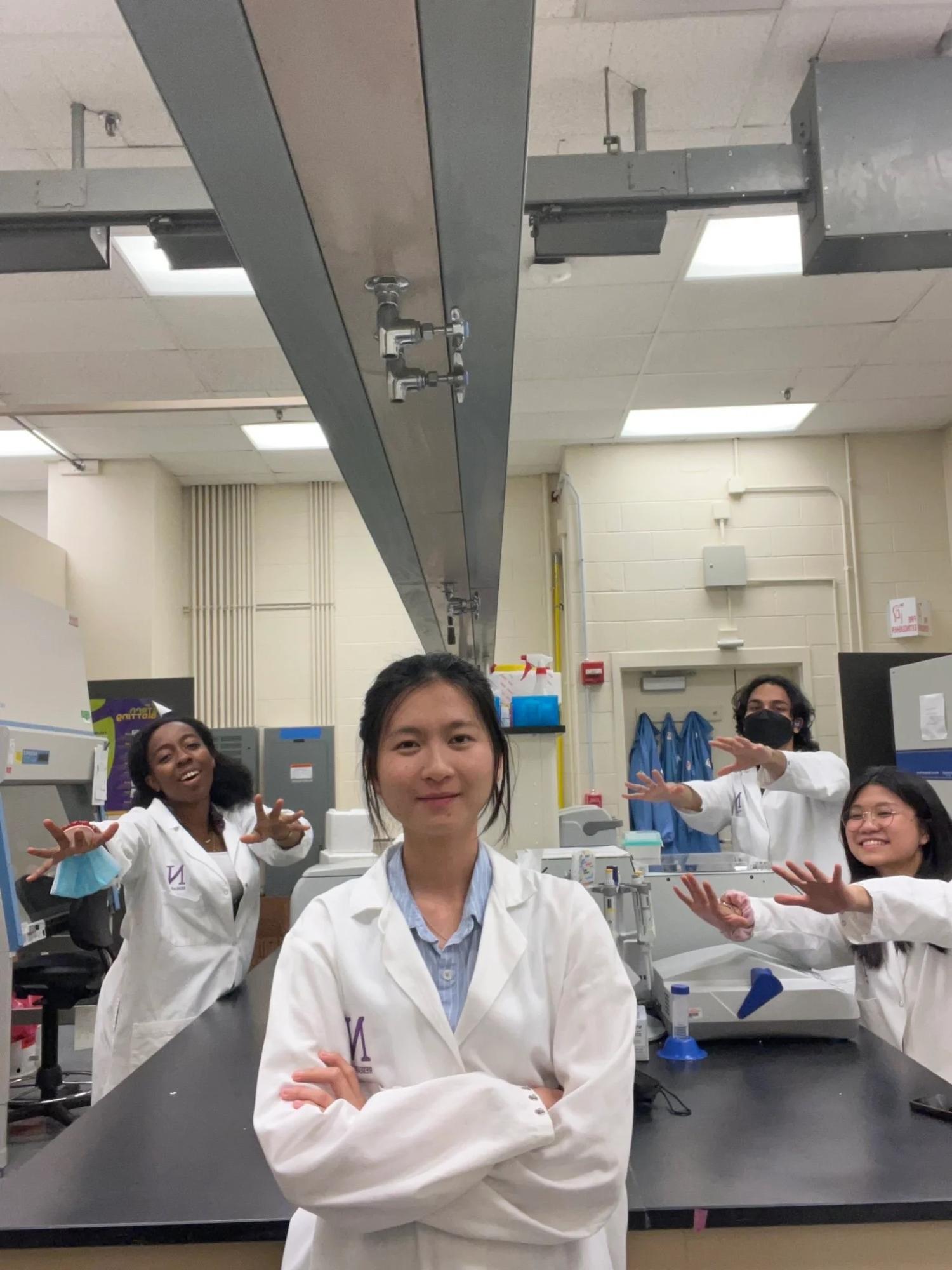 Yuti Gao in a lab