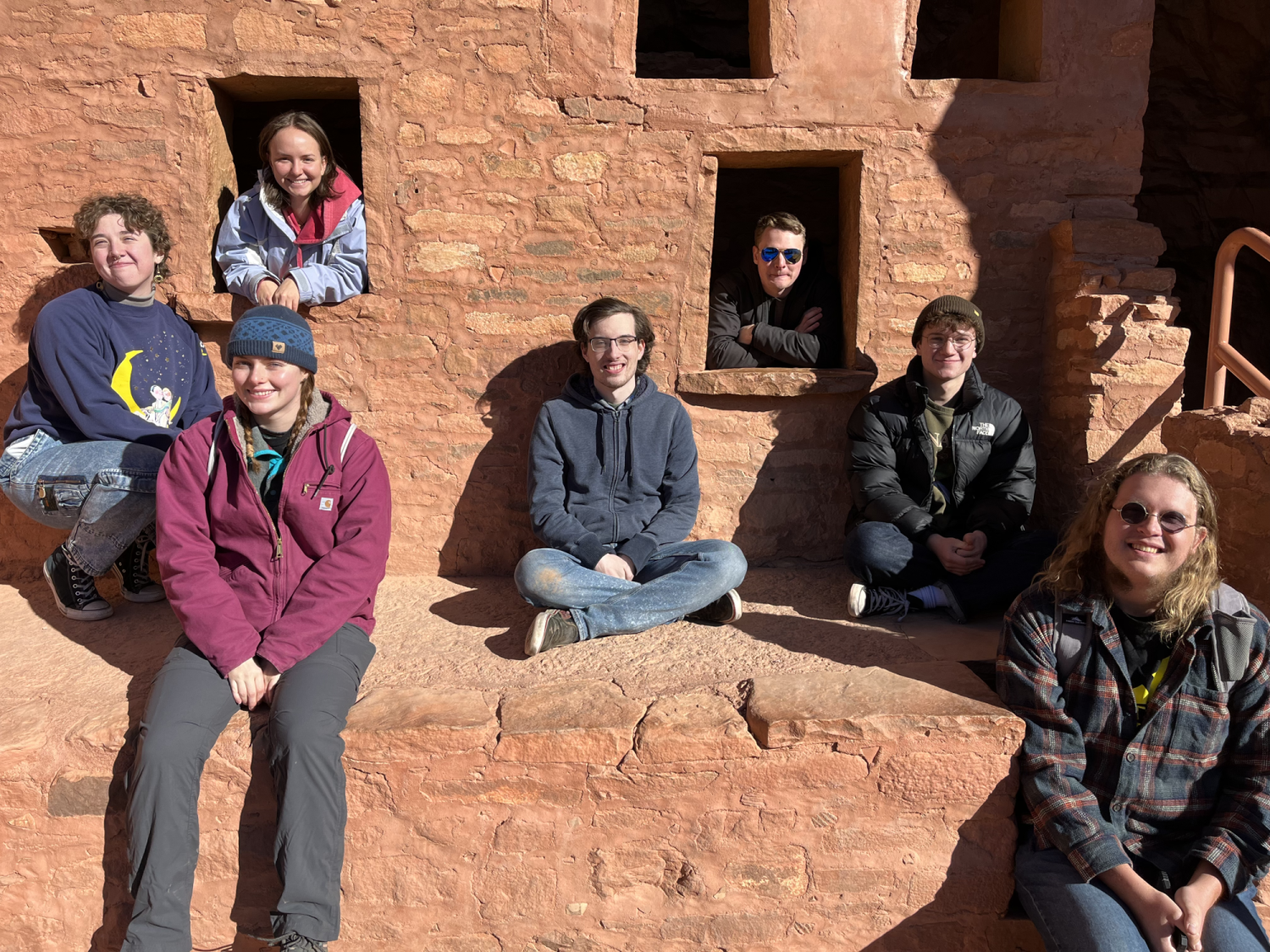 Students at the Manitou Springs Cliff Dwelling Exhibit