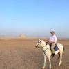 Will Taylor on horse in the desert