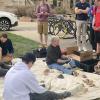 Doug showing archaeological mapping