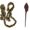 A length of rope (1,500 years old) and an iron arrow (2,050 years old) 