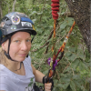 Griette climbing a tree