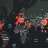 Digital map of COVID-19 spikes around the world.