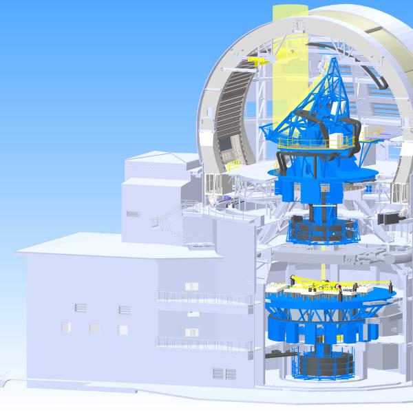 solar telescope under construction