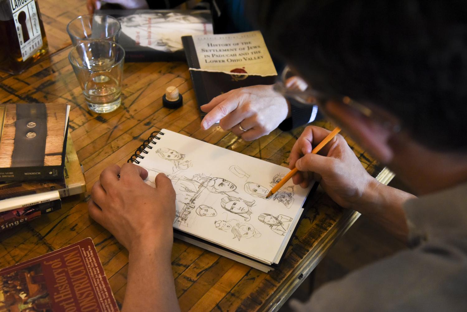 JT Waldman sketching
