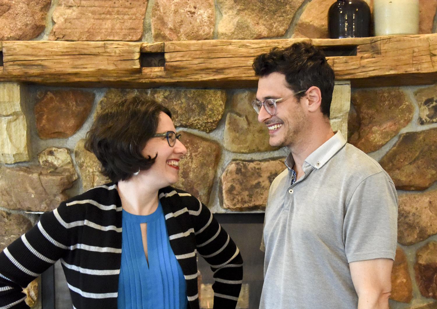 Janice Fernheimer and JT Waldman standing besides each other and smiling