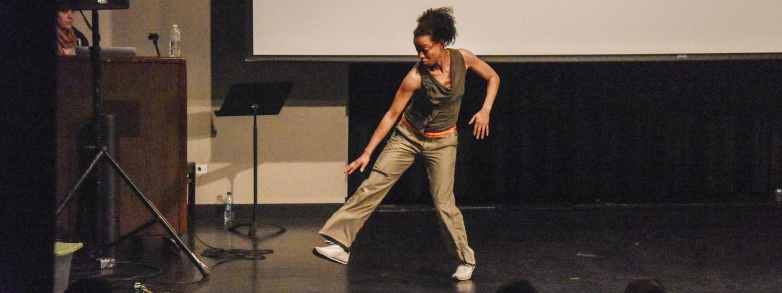 Gesel Mason performing on stage