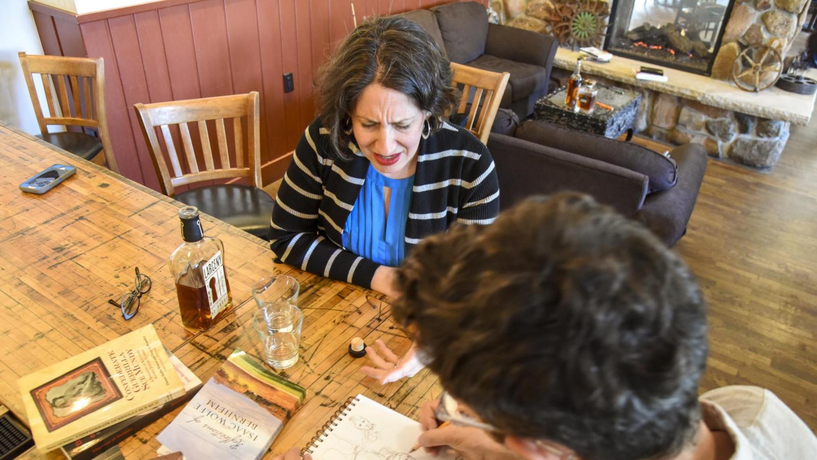 Janice Fernheimer and JT Waldman at work
