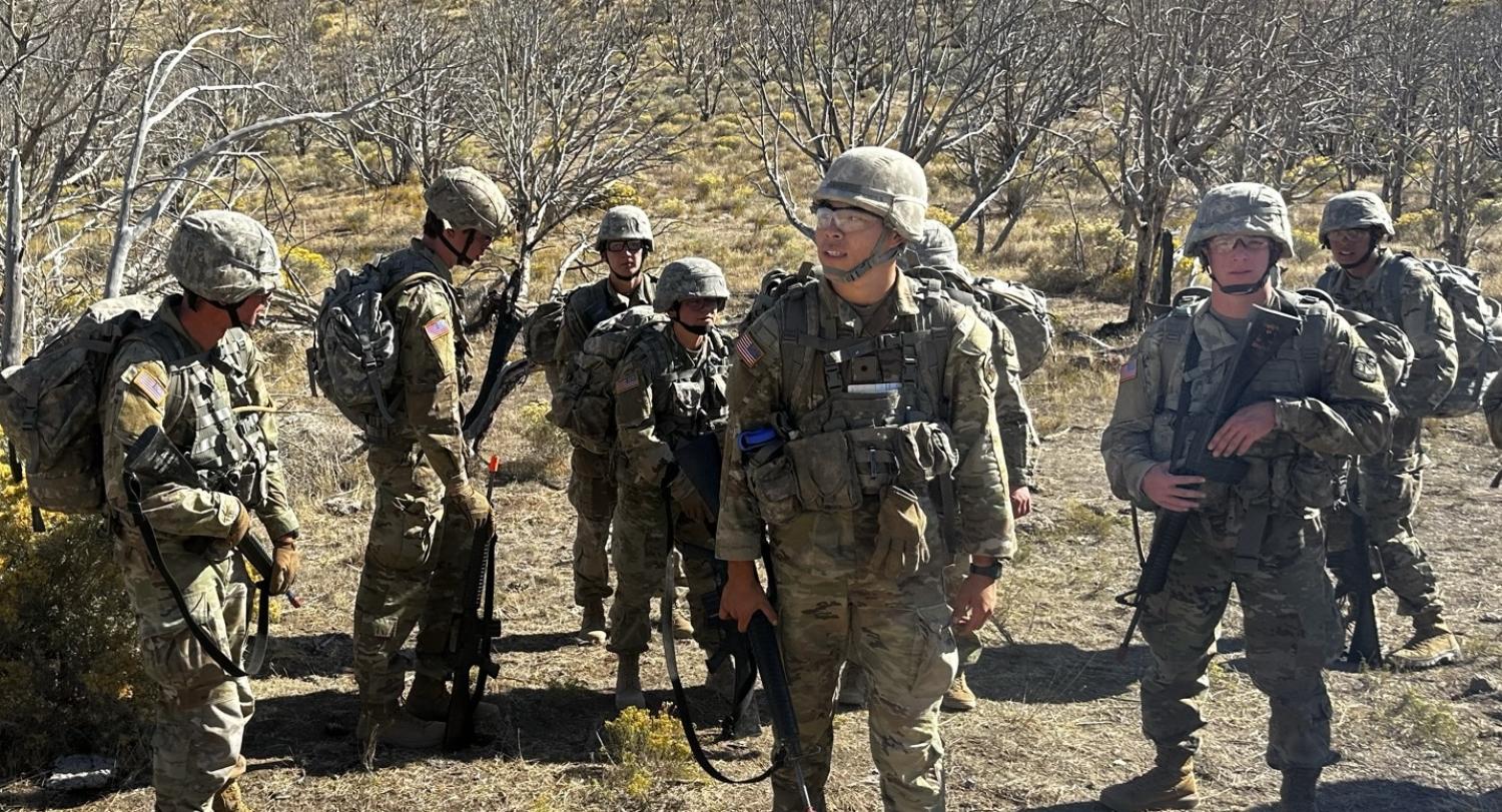 Cadets preparing to move on to the next event. Photo courtesy of CPT Nate Wherley.