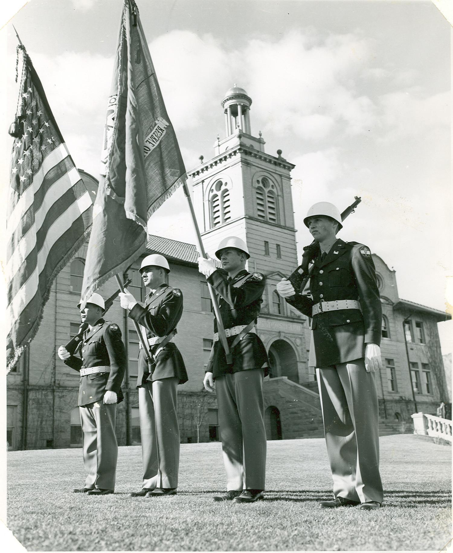 Colorado School of Mines Color Guard in 1951