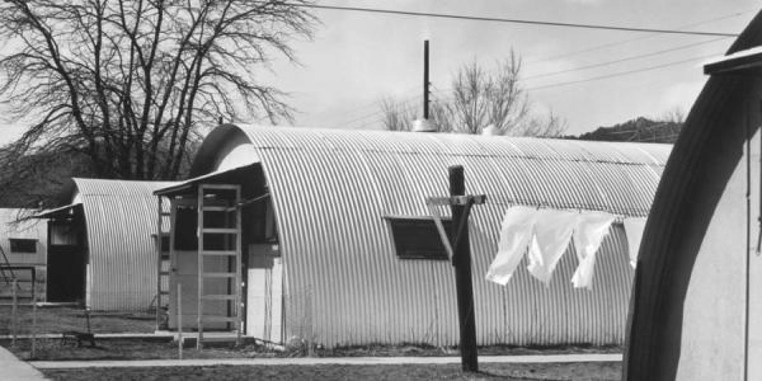 Army ROTC "Vetsville" Quonset Hut (circa 1940s) - photo courtesy of the CU Heritage Center.