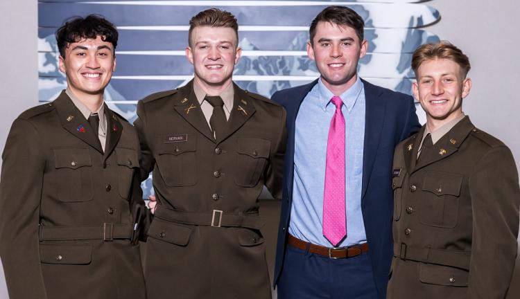 CDT Martin, CDT Gervasi, CDT McDermott, and CDT Sussman posing for a pic. Photo courtesy of Elevate Business Photography.