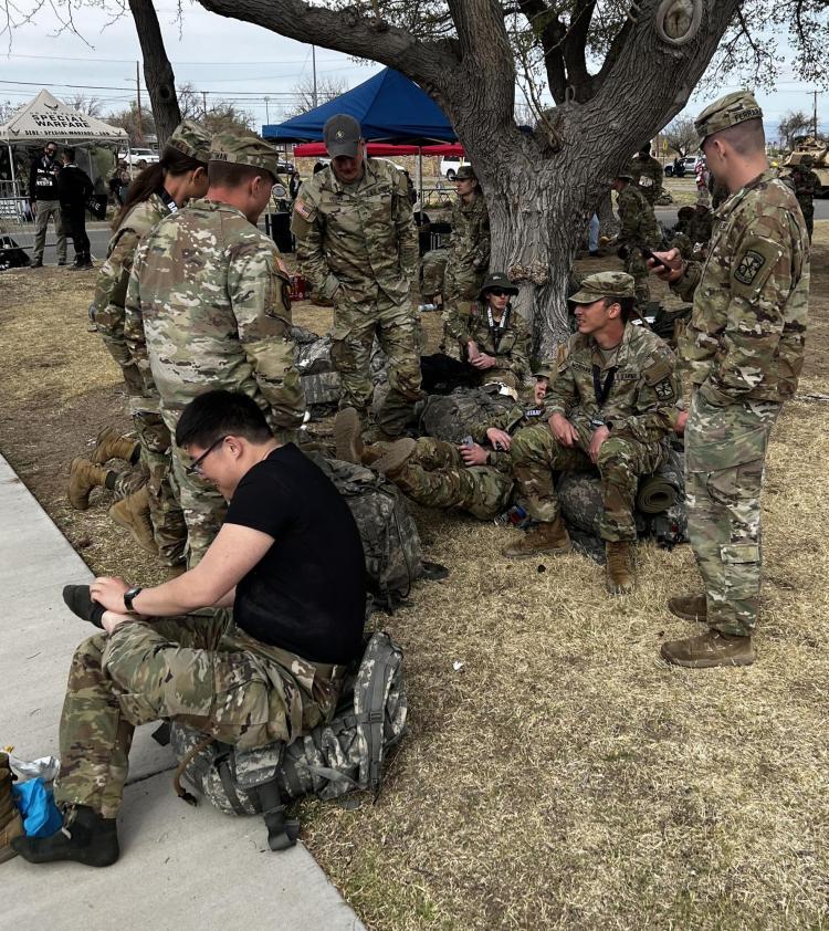 AROTC Cadets and Cadre at the finish line. Photo courtesy of CPT Chris Head.