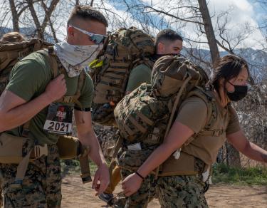 Midshipmen from the CU Navy ROTC also participated in the local event. Photo courtesy of Cadet Arianna Decker and Cadet Madison Noyes.