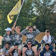 Army ROTC Cadets pumped to take part in the Fox Big Noon Kickoff show on Saturday, September 30, 2023. Photo courtesy of CDT William Vlad.