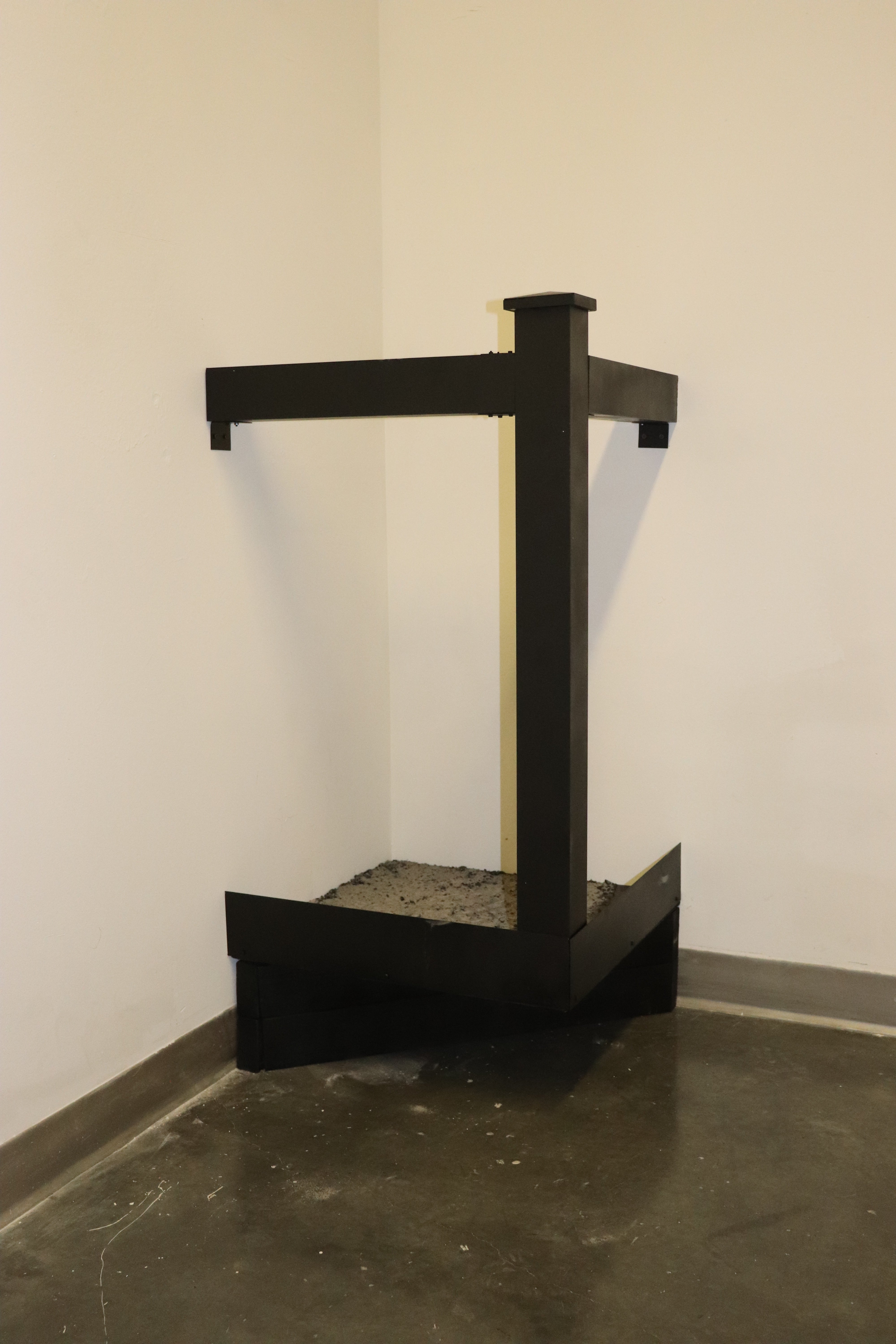 Passage 2025 Aluminum, screws, OSB, wood, spray paint, ash