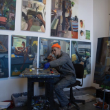 Mikey Yates in his studio