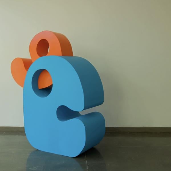Weight of Desire, 2024, Plywood and Vinyl Paint, 77x24x67”