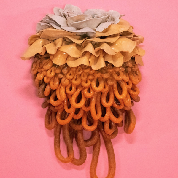 Kyle Oberleiter. "Blood Orange," fritware. 24"x16"x11". 2019