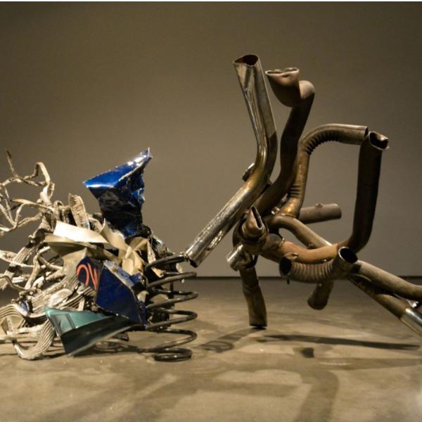 Madeline Scout Patterson (BA). Breathing, Assemblage Sculpture, 38" H X 94" L 30" W