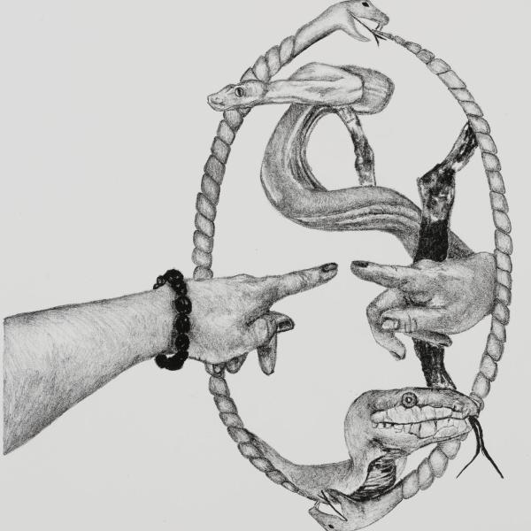 Inner Mirror, 2021 Lithograph, 15” x 19”