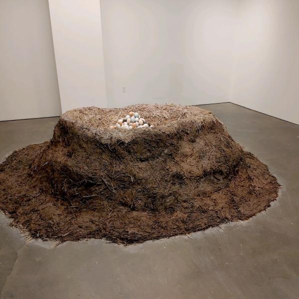 Is This Enough? 2023 ceramic ,straw and adobe