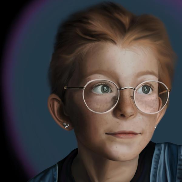 Heidelore Andringa (BA). Evelyn, Digital Drawing, 18x24 