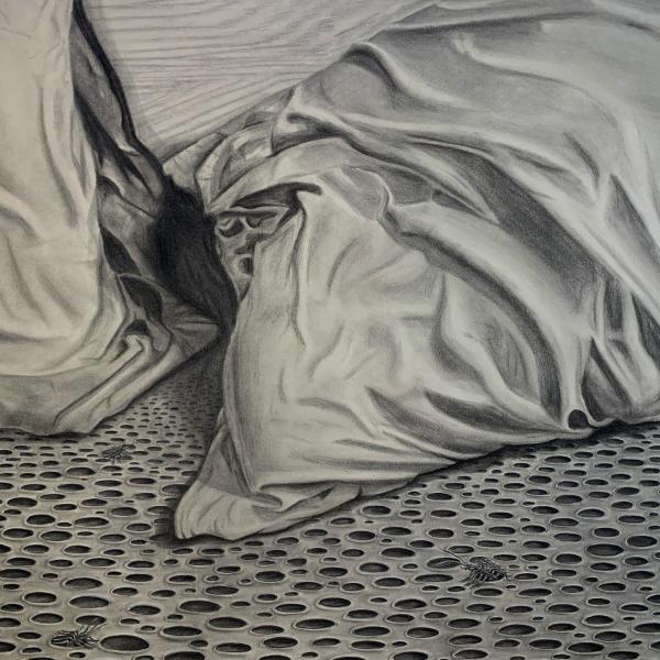 Kristina Weldon (BA). "The Death of Innocence", 18"x24", Charcoal and Graphite