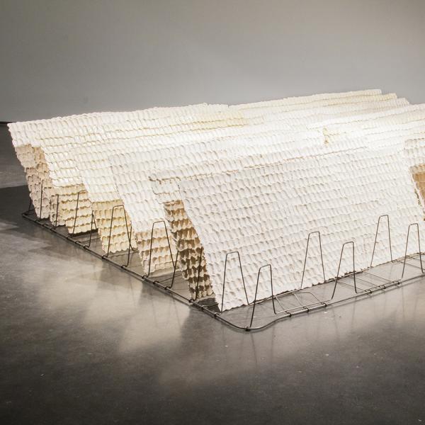 Emily Irvin (MFA). Tremors, pressing and filing fingerprints, 86x45x26”