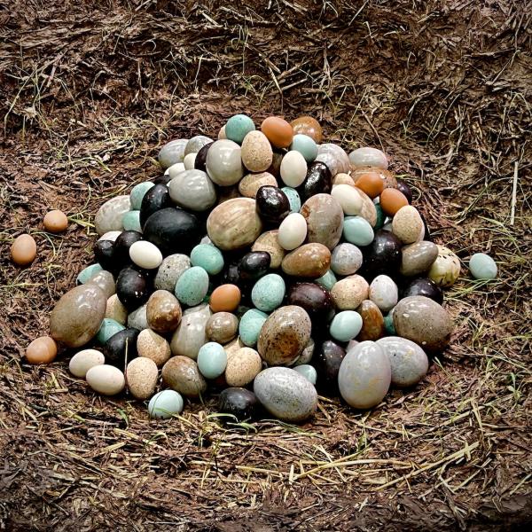 Is This Enough? 2023 ceramic ,straw and adobe
