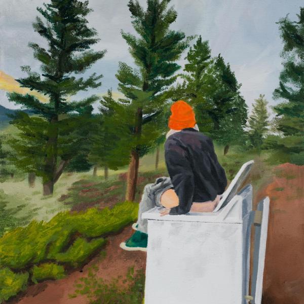 Illegal Dumping Grounds, oil on canvas, 2021, 9” x 12”