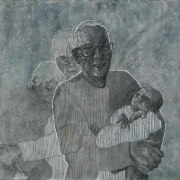 Anne Feller, “Longing For You”, 2021 Encaustic, pastel, colored pencil, graphite and paper. 20” x 16”
