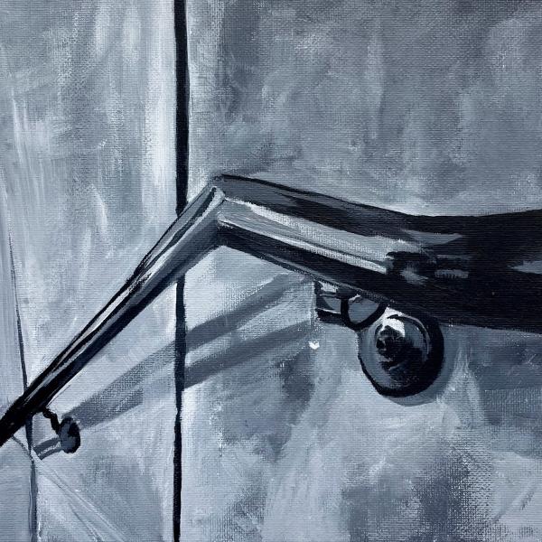 Cause and Infect Detail 3, Acrylic on Canvas, 8x8in