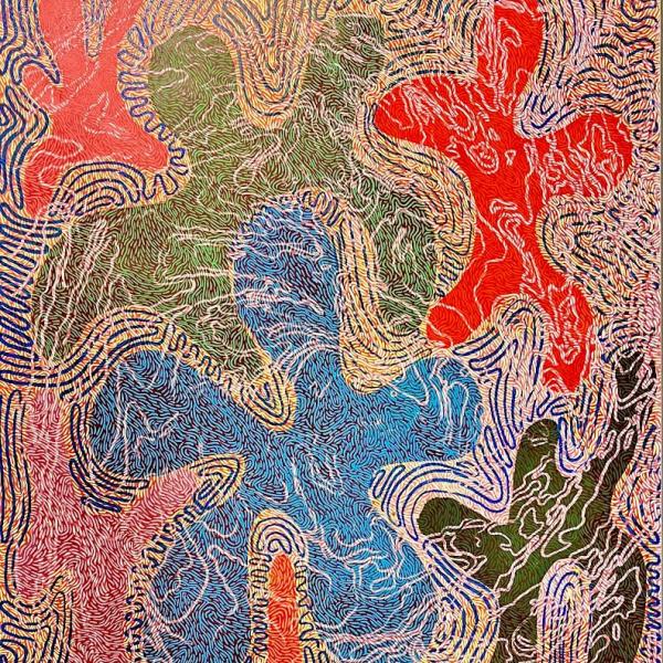 As I See It, 2022, screen prints, relief, and paint pen 