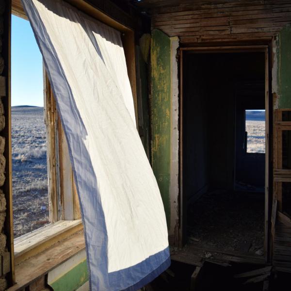 "Yours, Ours, Mine," Curtains and abandoned windows, 2019-present