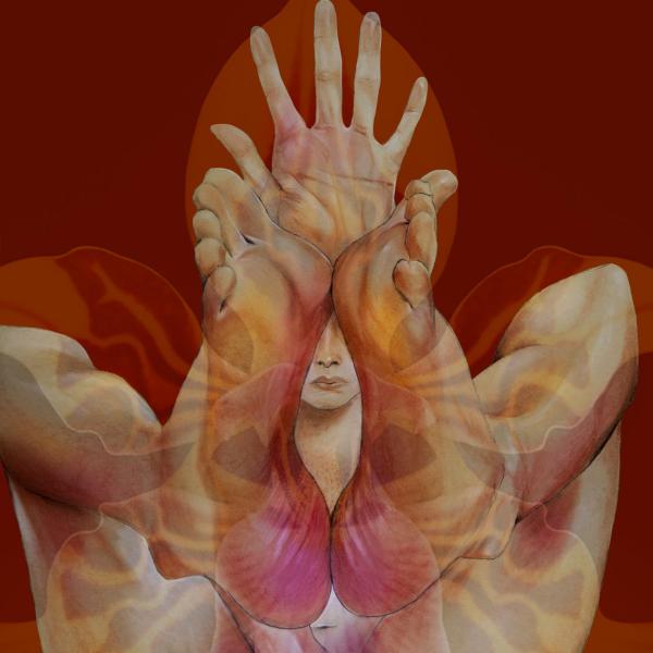 Orchid’s Touch, 2023, pastel and digital painting.