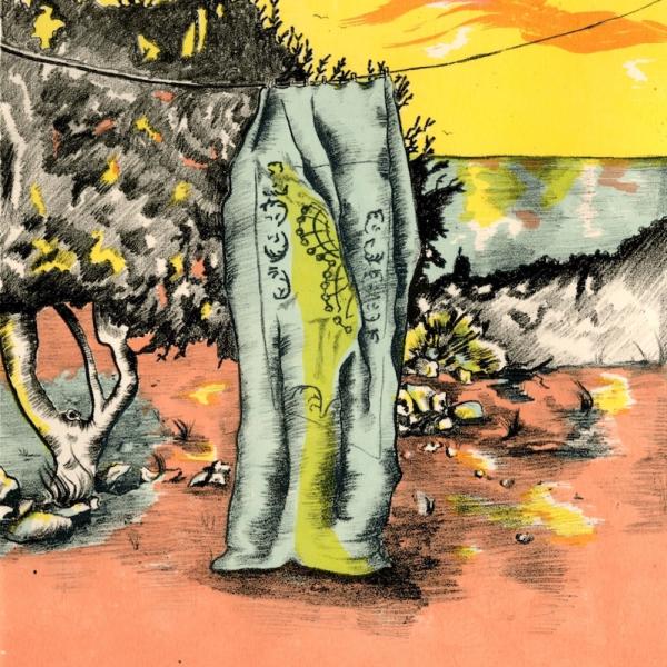 Dilara Miller (BFA).  Cotton Curtain, Lithograph and Screenprint, 8x10
